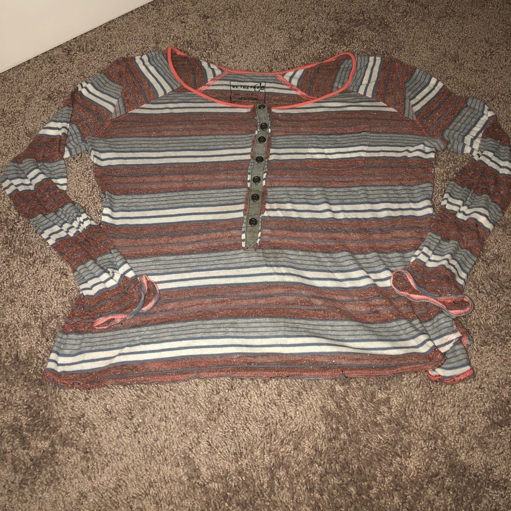 Free people striped long sleeve shirt!